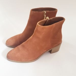 CLARKS Mustard Suede Point Toe Booties Size 6